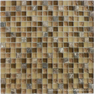 Mosaïque de marbre naturel en pierre mélangée pour mur de fond